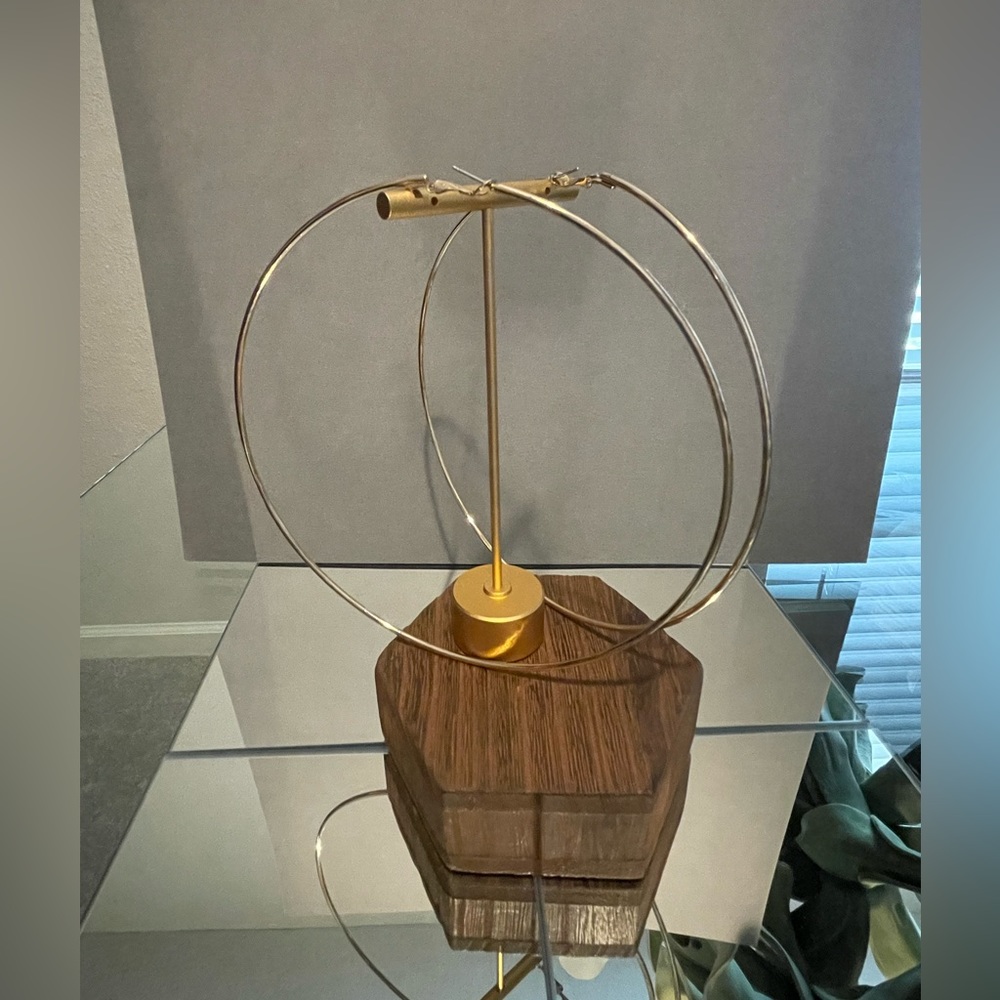 Extra large foxy Gold-Tone Hoop Earrings